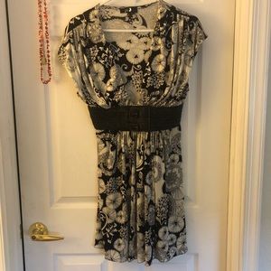 Sky black and white dress